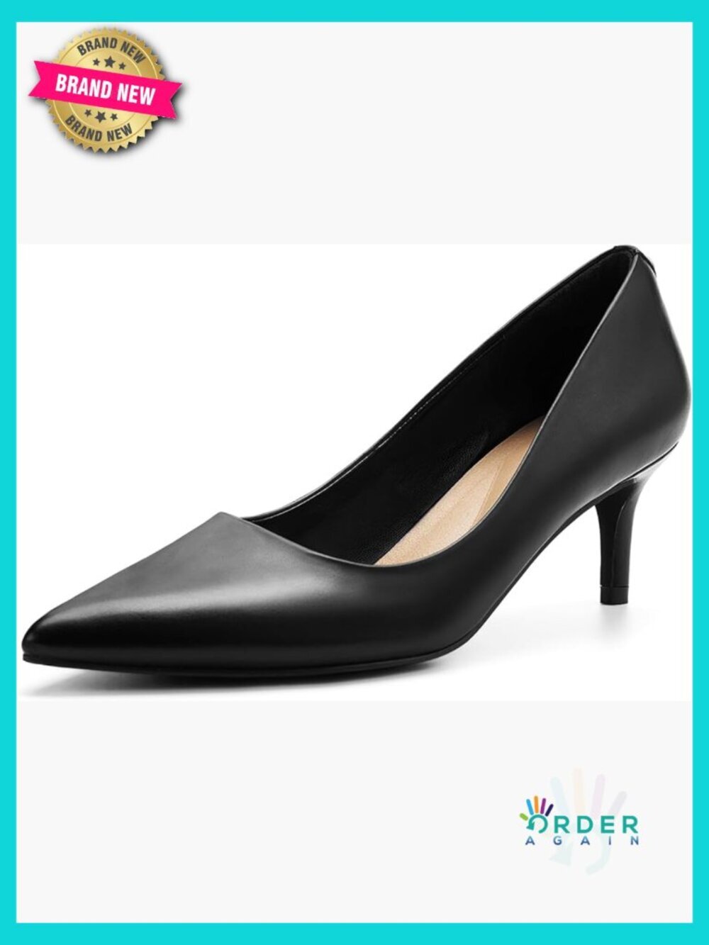 Women's Pointed Toe Stiletto Heels Classic Dress Pumps 2.5 inch Slip On